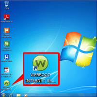 デスクトップ上にあるWEBROOTアイコン
